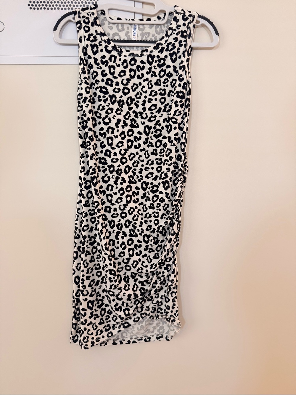 Amazon Women's Midi Skirt in Black and White Leopard Print